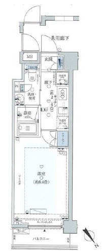銀座二丁目レジデンス　403号室　間取り