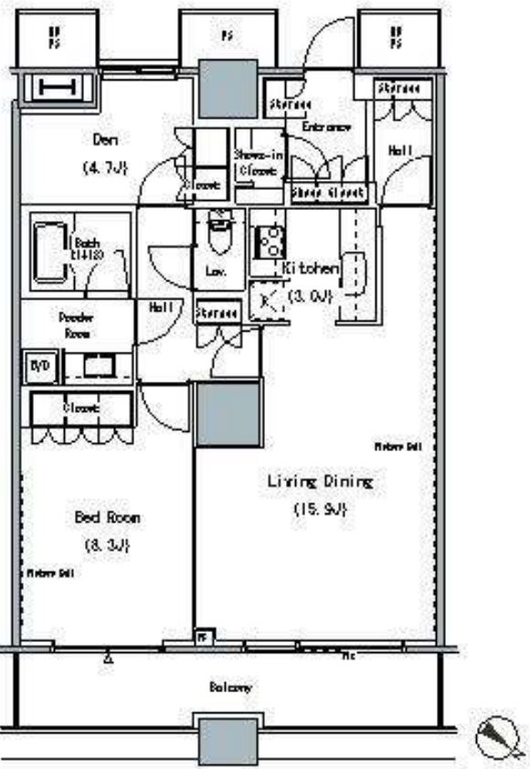 THE TOKYO TOWERS MID TOWER　2326号室　間取り