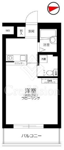 メイツ品川南（A棟）　208号室　間取り