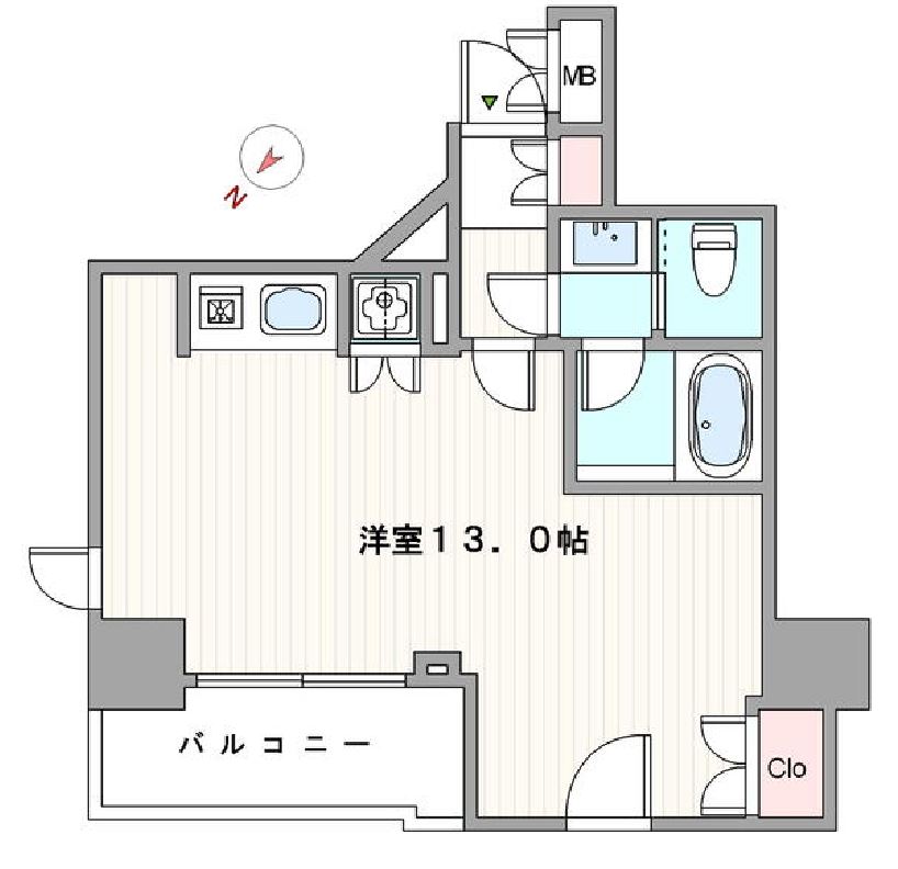 クオリア銀座　812号室　間取り
