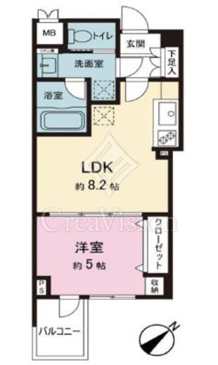 クオリア銀座　703号室　間取り