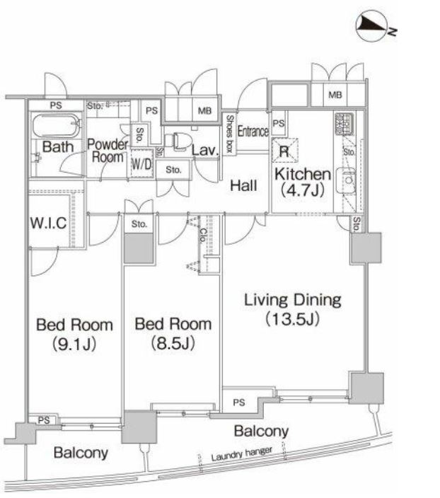 ミレニアムガーデンコート　1103号室　間取り