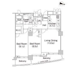 ミレニアムガーデンコート　1103号室　間取り