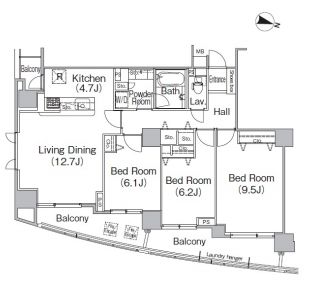 ミレニアムガーデンコート　206号室　間取り