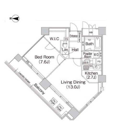 ミレニアムガーデンコート　801号室　間取り