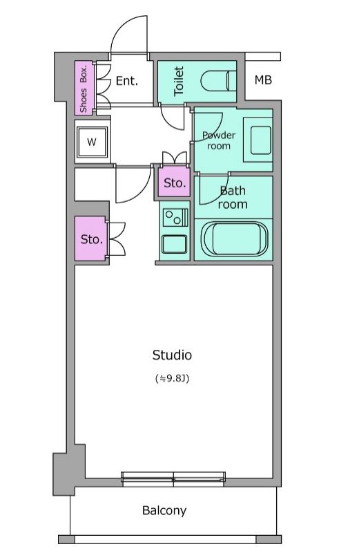 レジディア九段下　1004号室　間取り
