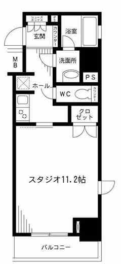 レジディア九段下　1101号室　間取り