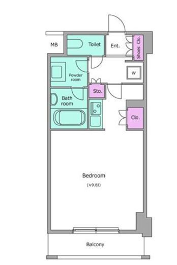 レジディア九段下　803号室　間取り