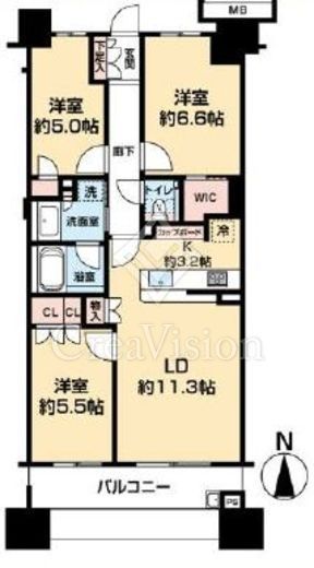 ウエストレジデンス大崎　206号室　間取り