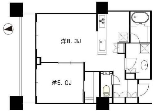 パークコート麻布十番ザタワー　905号室　間取り