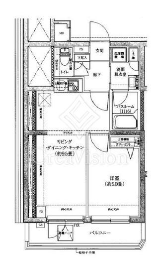 ロアール西大井　502号室　間取り