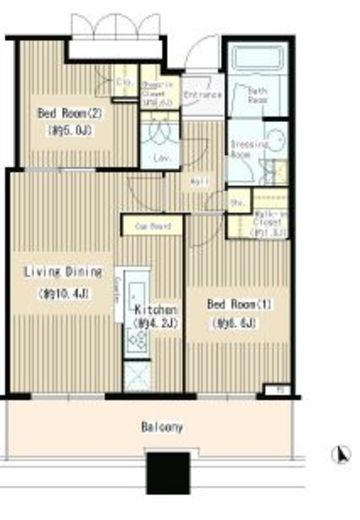 パークタワー目黒　2005号室　間取り