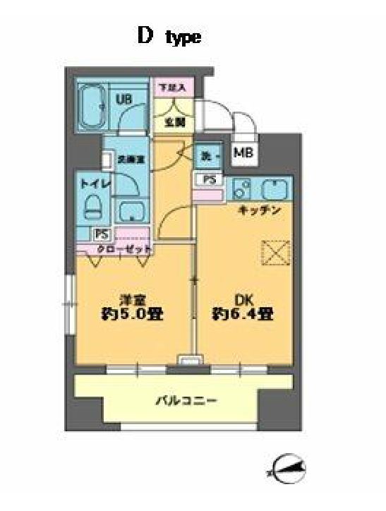 カスタリア新富町　203号室　間取り