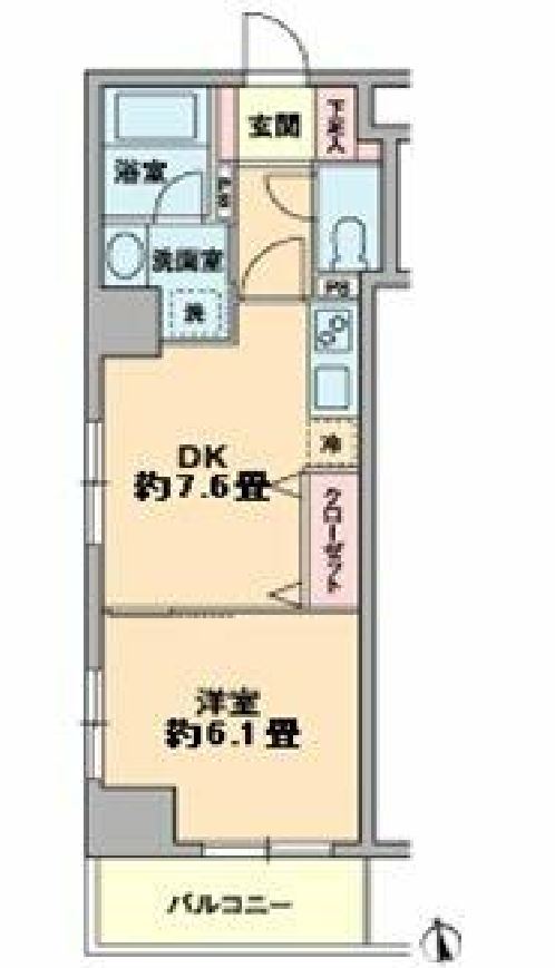 カスタリア新富町　403号室　間取り