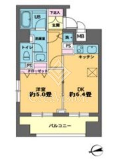 カスタリア新富町　704号室　間取り