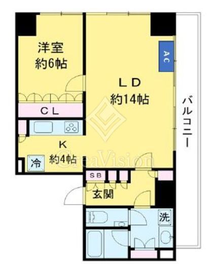 五番町マンション　201号室　間取り