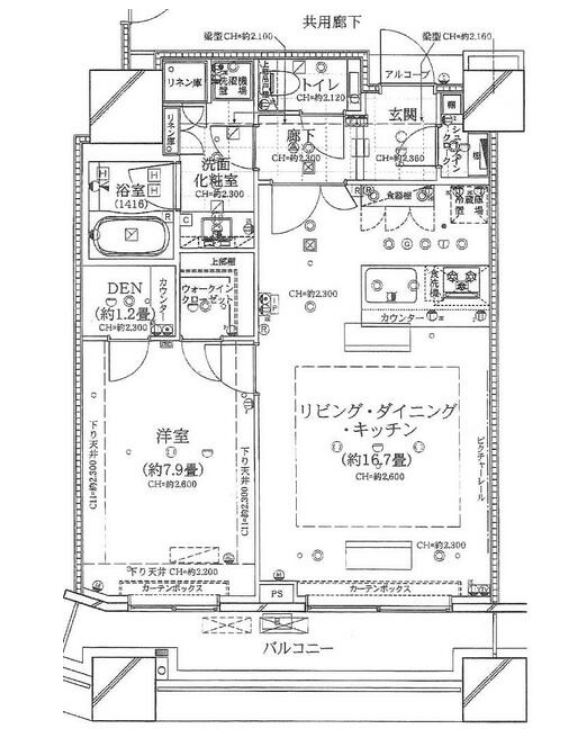コンシェリア西新宿タワーズウエスト　3406号室　間取り