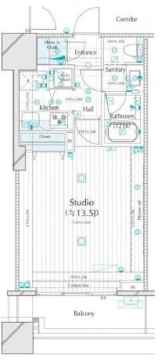 コンシェリア西新宿タワーズウエスト　1007号室　間取り