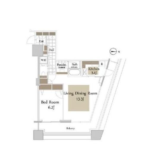 コンシェリア西新宿タワーズウエスト　1211号室　間取り