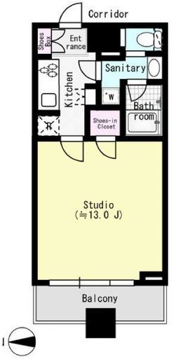 コンシェリア西新宿タワーズウエスト　1416号室　間取り