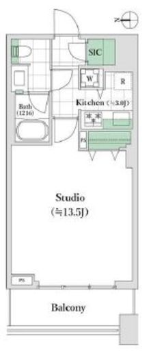 コンシェリア西新宿タワーズウエスト　1502号室　間取り