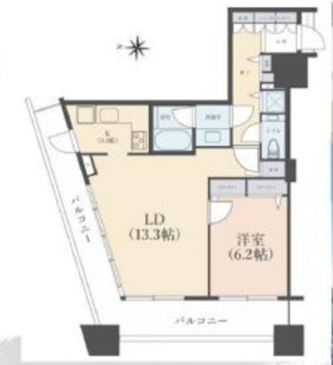 コンシェリア西新宿タワーズウエスト　1808号室　間取り