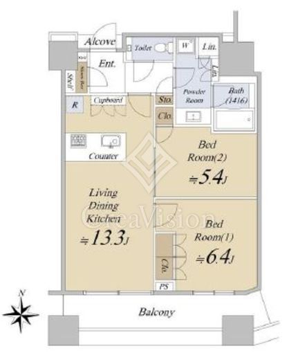 コンシェリア西新宿タワーズウエスト　2705号室　間取り