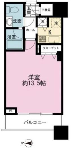 コンシェリア西新宿タワーズウエスト　7F3号室　間取り
