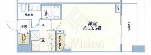 コンシェリア西新宿タワーズウエスト　1607号室　間取り