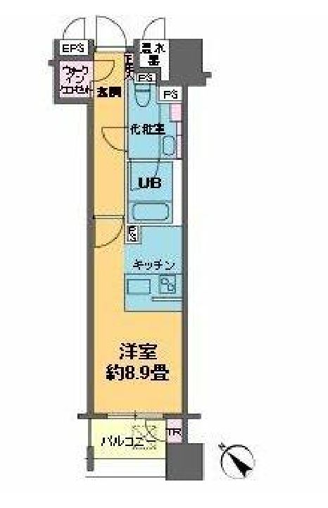 カスタリア銀座３　706号室　間取り