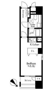 カスタリア銀座3　403号室　間取り
