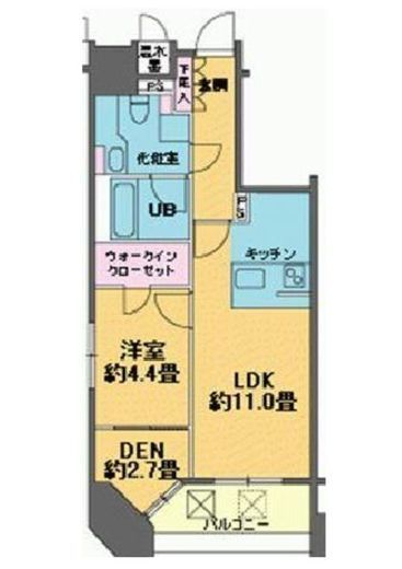 カスタリア銀座3　1402号室　間取り