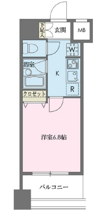 ドゥーエ新川　1307号室　間取り
