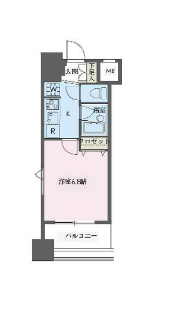 ドゥーエ新川　1308号室　間取り