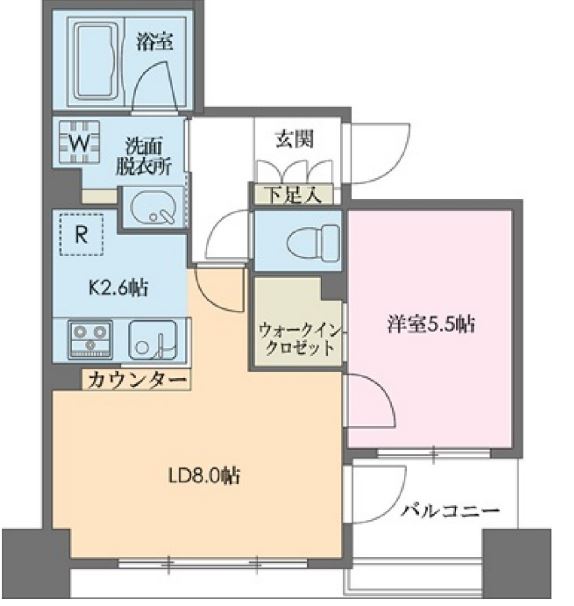 ドゥーエ新川　802号室　間取り