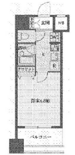 ドゥーエ新川　1103号室　間取り