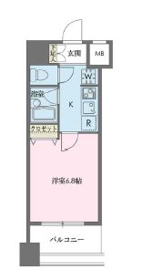 ドゥーエ新川　206号室　間取り