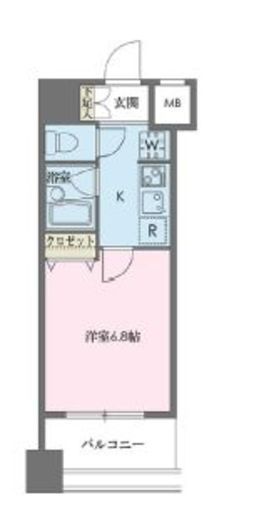 ドゥーエ新川　906号室　間取り