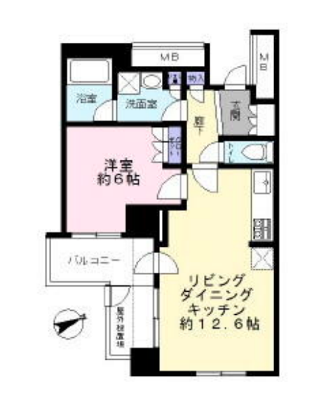 スカイグランデ汐留　8F号室　間取り