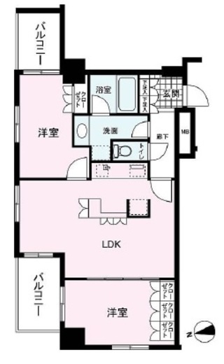 スカイグランデ汐留　204号室　間取り
