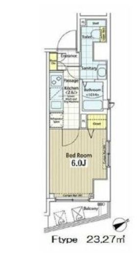 カスタリア銀座2　406号室　間取り