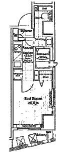 カスタリア銀座2　606号室　間取り