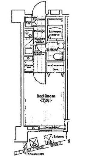 カスタリア銀座2　705号室　間取り