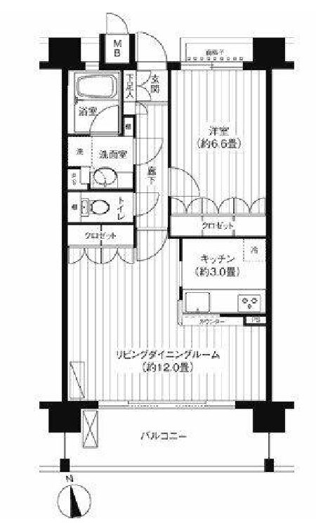 パシフィーク品川　1104号室　間取り