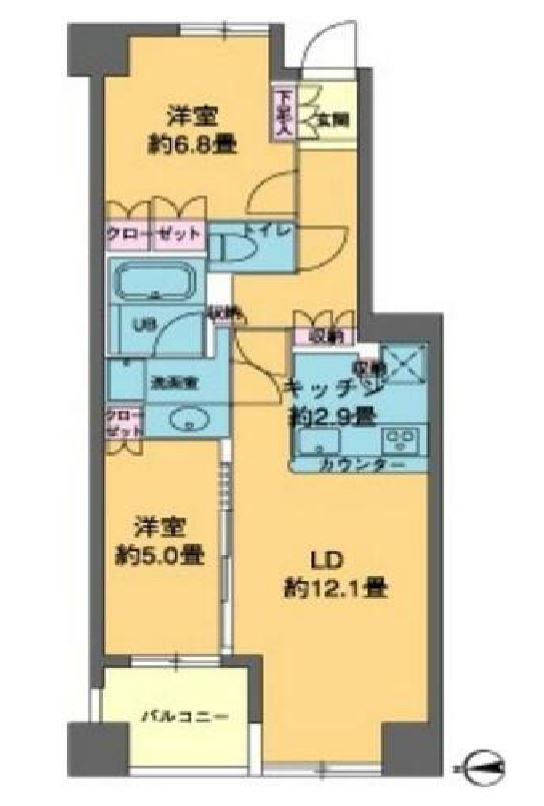 カスタリア東日本橋　502号室　間取り