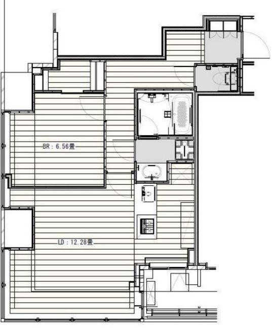 ホワイトタワー浜松町（Ｗｈｉｔｅ　Ｔｏｗｅｒ　Ｈａｍａｍａｔｓｕｃｈｏ）　404号室　間取り
