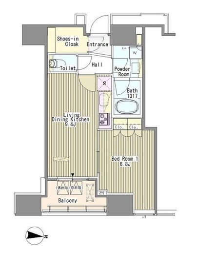 ホワイトタワー浜松町　2008号室　間取り