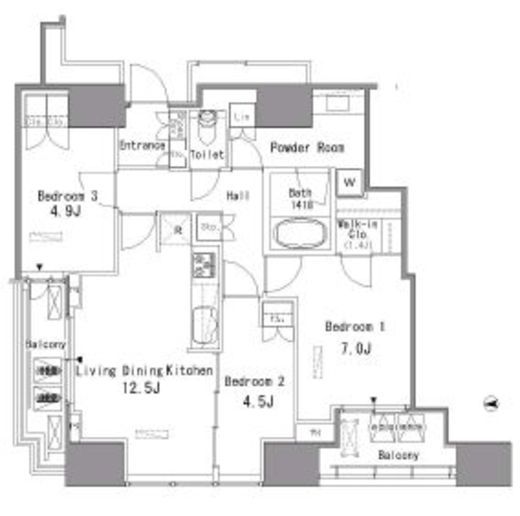 ホワイトタワー浜松町　2302号室　間取り