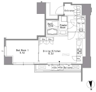 Ｗｈｉｔｅ　Ｔｏｗｅｒ　Ｈａｍａｍａｔｓｕｃｈｏ　612号室　間取り