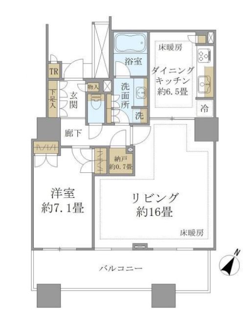 ブリリアマーレ有明　1629号室　間取り
